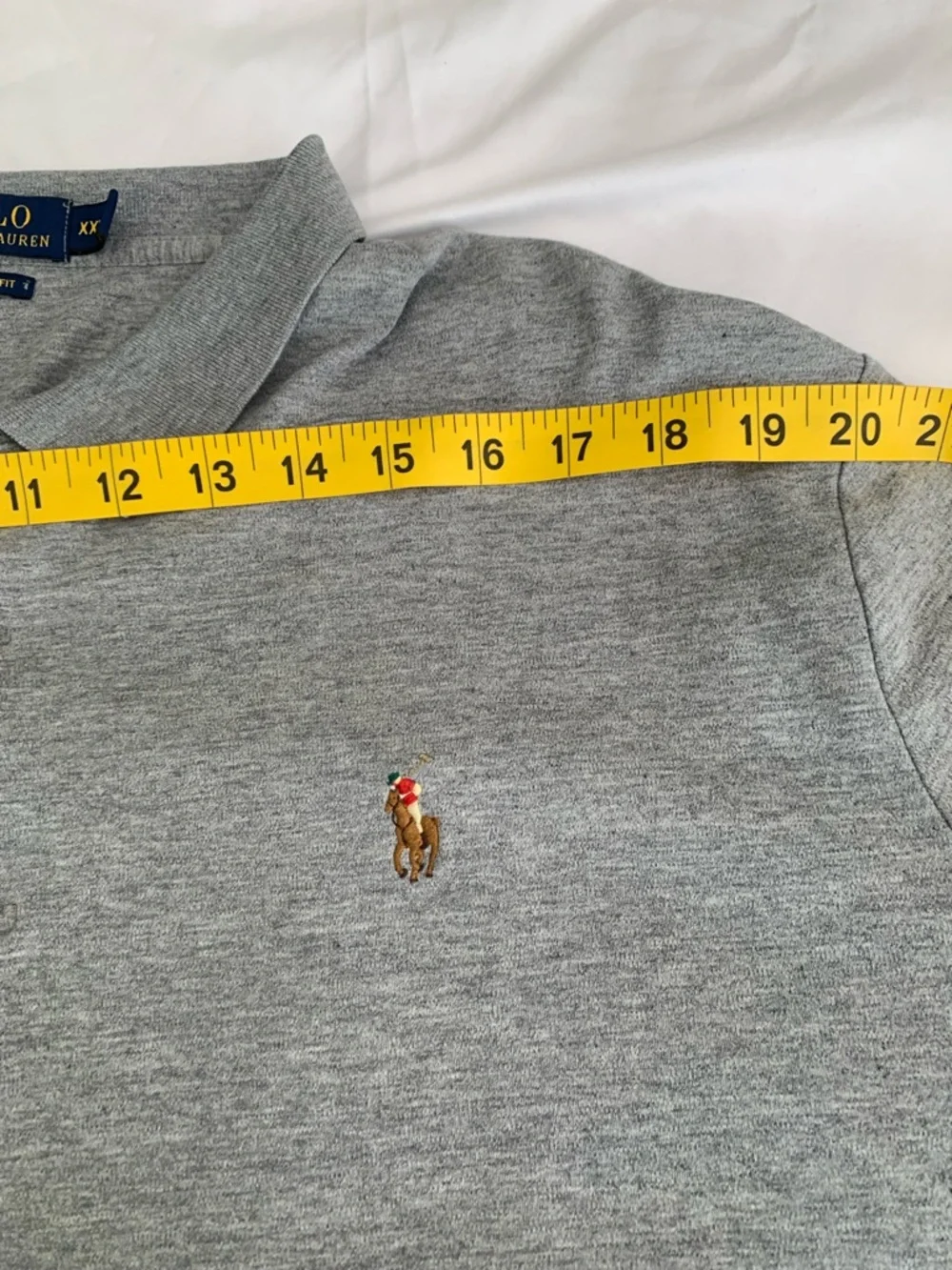 Ralph Lauren Men's Heather‎ Gray Polo Embroidered Pony XXL